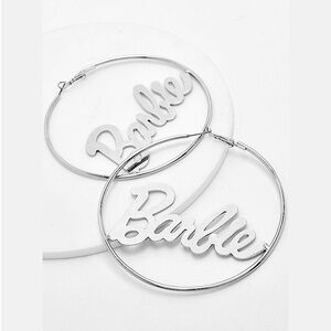 Boohoo x Barbie Oversized Hoop Earrings (NWOT)